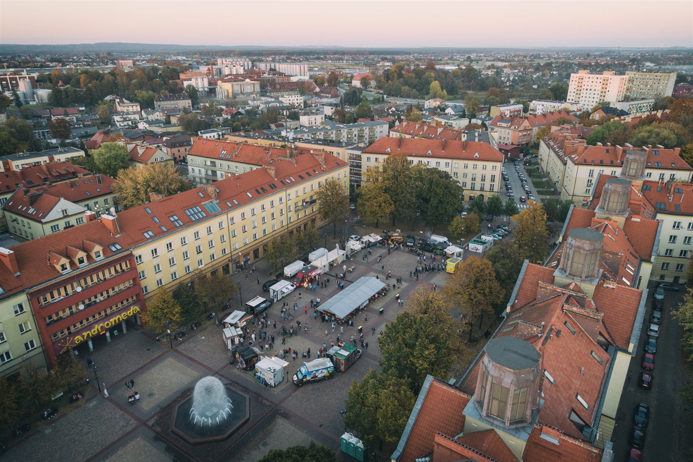 Tychy z&nbsp;lotu ptaka — plac Baczyńskiego